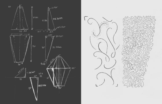 sketches of a lantern design